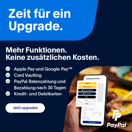 Jetzt PayPal Checkout mit Apple Pay und Google Pay™